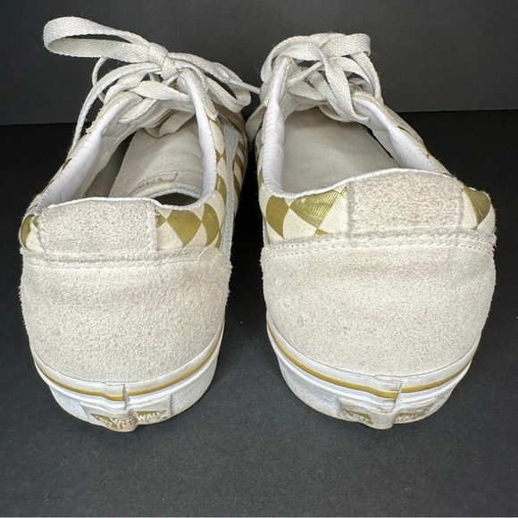 Vans Gold Checkered Low Top Sneakers Women US 8.5 - Picture 10 of 12
